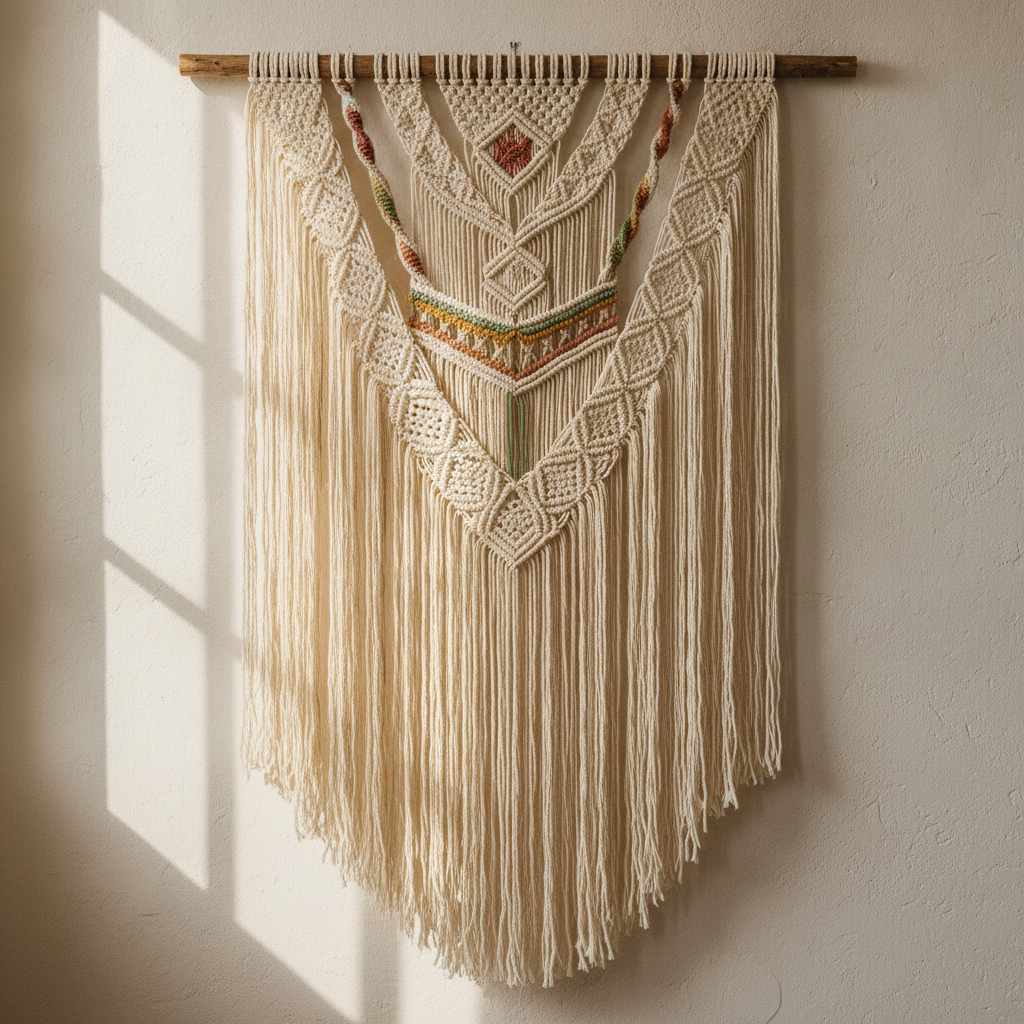 'Storm Cloud' Macramé Wall Hanging